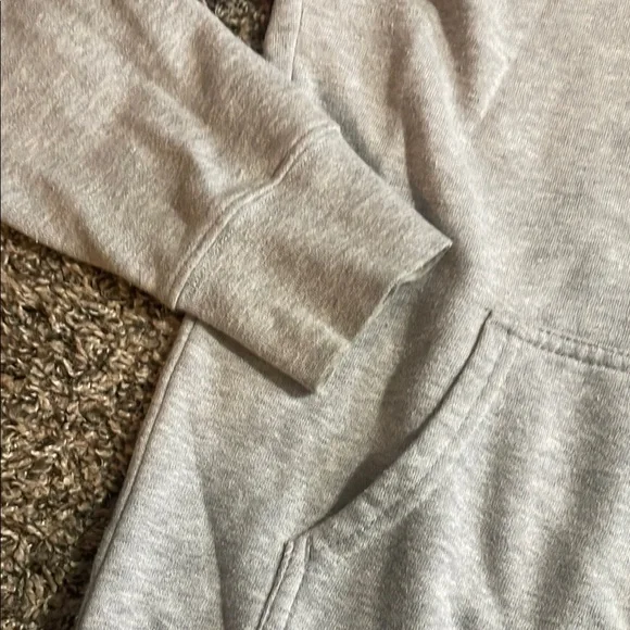 The North Face Gray Hoodie with Pink Logo - Picture 3 of 6